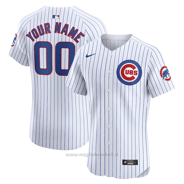 Maglia Baseball Uomo Chicago Cubs Home Elite Personalizzate Bianco